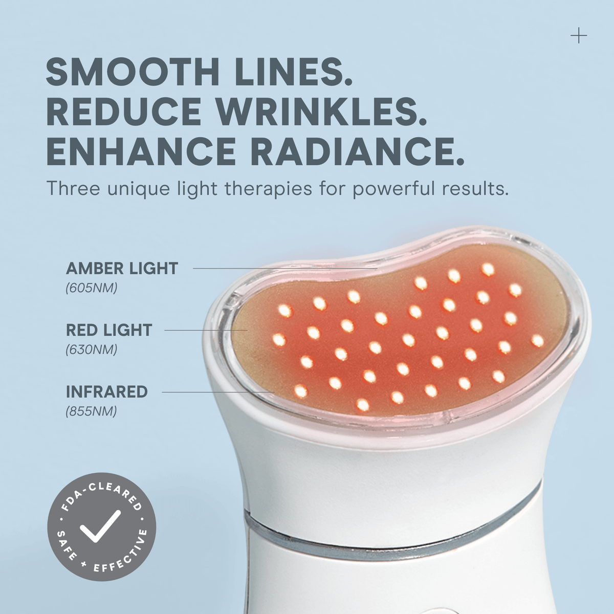 TRINITY+ and Red Light Therapy Attachment - Smart Advanced Facial Toning Device with LED Red Light Attachment