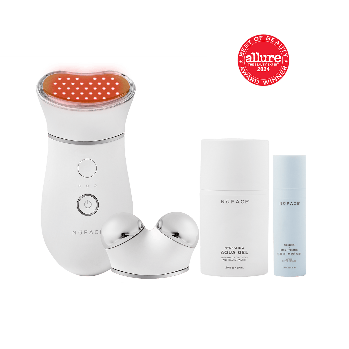 TRINITY+ and Red Light Therapy Attachment - Smart Advanced Facial Toning Device with LED Red Light Attachment