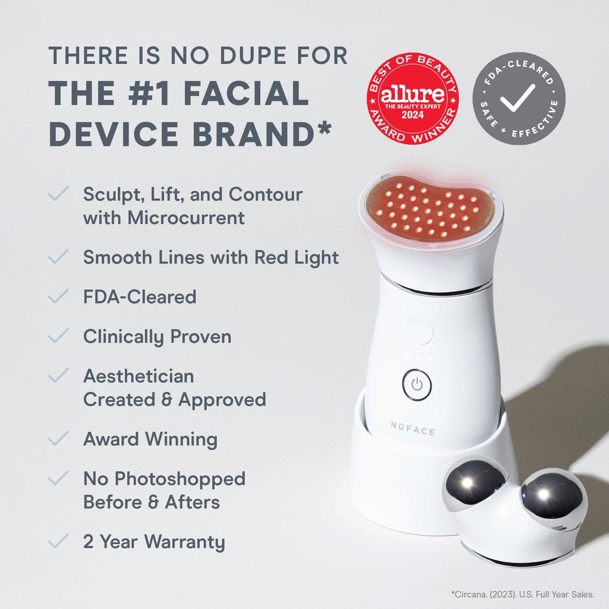 TRINITY+ and Red Light Therapy Attachment - Smart Advanced Facial Toning Device with LED Red Light Attachment